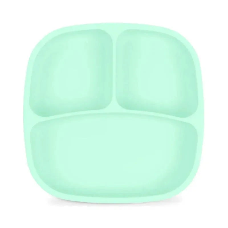 Re Play - Silicone Suction Divided Plate, Mint Image 1