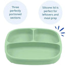 Re Play - Silicone Suction Divided Plate, Sage Image 2