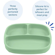 Re Play - Silicone Suction Divided Plate, Sage Image 2