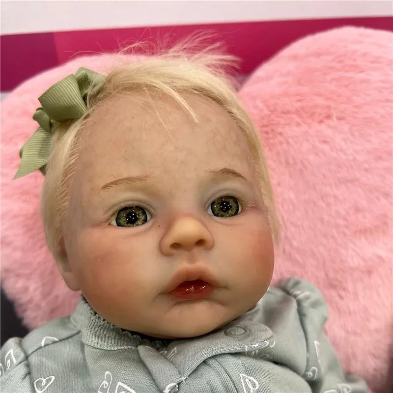 Reborn Baby Doll - White Vinyl & Blonde Hair, Meadow Image 1