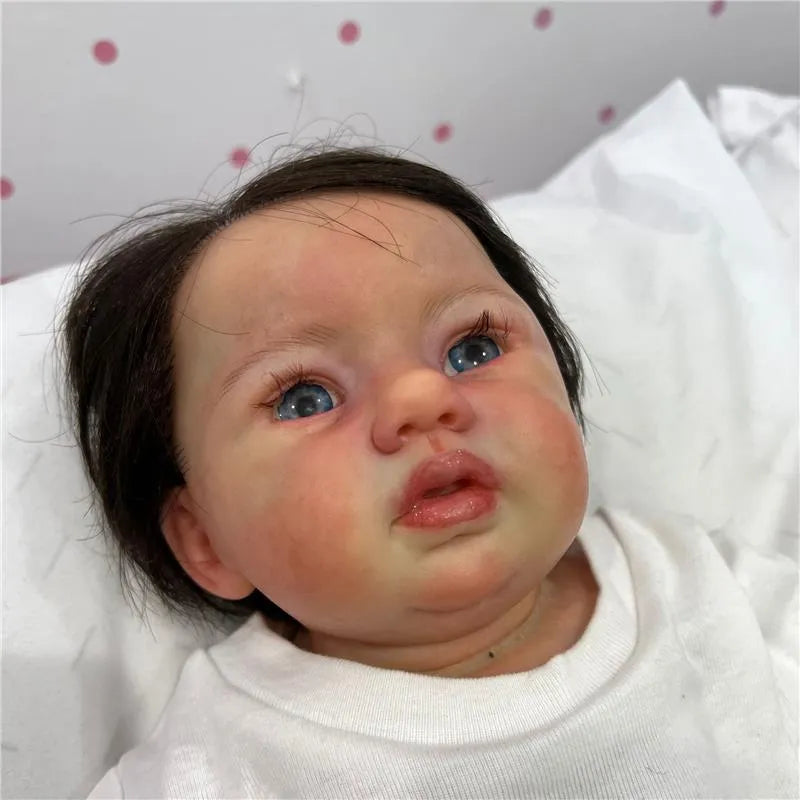 Reborn Baby Dolls - White Vinyl & Brown Hair, Abigail Image 1