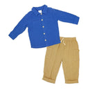 Rose Textile - 2Pk Baby Boys Gauze Pant Set, Demon Blue Image 1