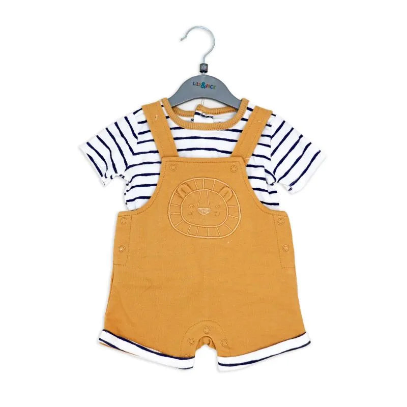 Rose Textile - 2Pk Baby Boy's Lion Dungaree Set Image 2