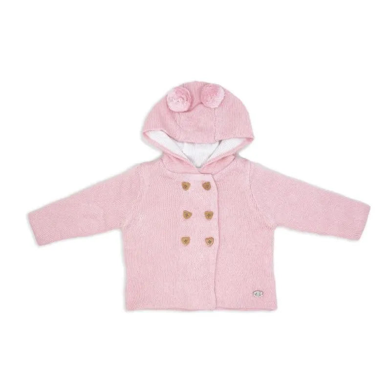 Rose Textile - 2Pk Baby Girls Pink Hooded Knit Set Image 3