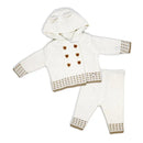 Rose Textile - 2Pk Baby Unisex Hooded Oatmeal Knit Set Image 1