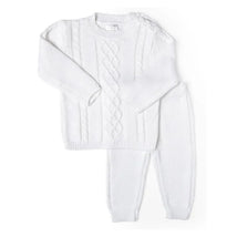 Rose Textile - 2Pk Baby Unisex White Knit Set Image 1