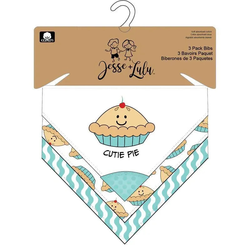 Rose Textile - 3 Pack Bandana Bibs, Cutie Pie Image 2