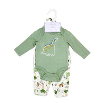 Rose Textile - 3Pk Baby Boys Dinosaur Footed Set  Image 2