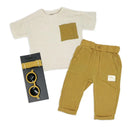 Rose Textile - 3Pk Baby Boys Tan Pant Set  Image 1