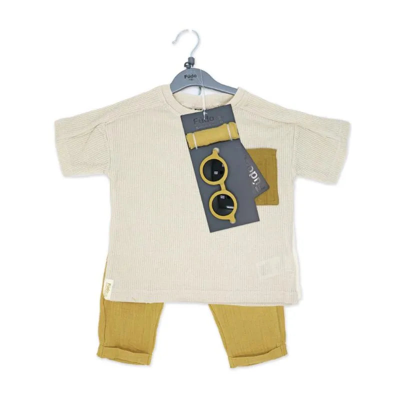 Rose Textile - 3Pk Baby Boys Tan Pant Set  Image 2