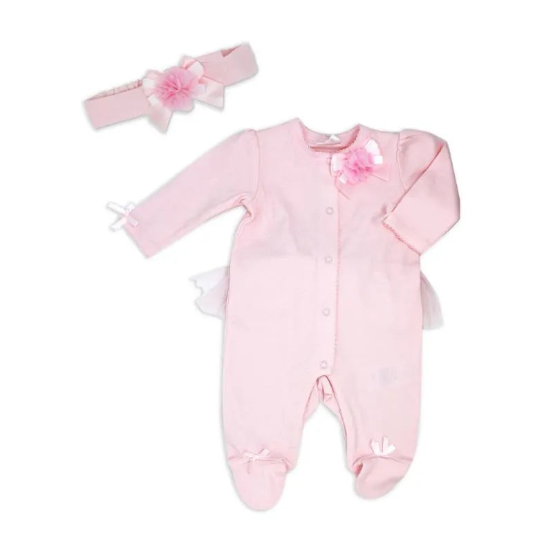 Rose Textile - 3Pk Baby Girls Pink Sleepsuit Set Image 1