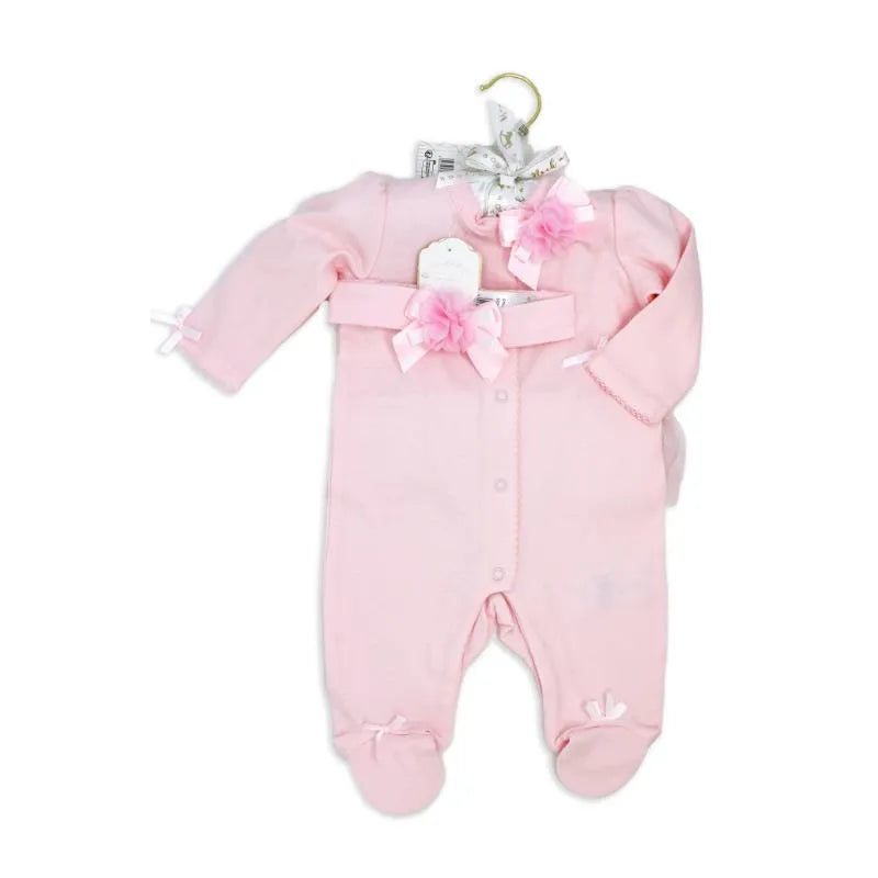 Rose Textile - 3Pk Baby Girls Pink Sleepsuit Set Image 2