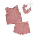 Rose Textile - 3Pk Toddler Girl Tod Gauze Pink Story Short Set Image 1