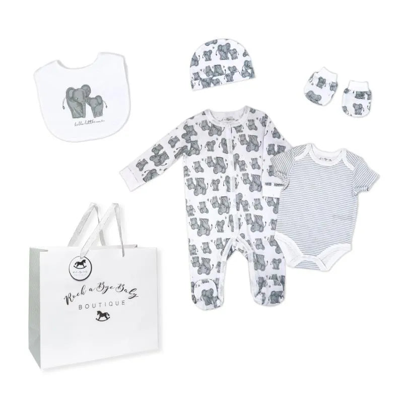 Rose Textile - 5Pk Baby Neutral Elephant Mesh Bag Set Image 1