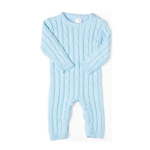 Rose Textile - Baby Boy Cotton Blue Knit Romper Image 1