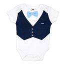 Rose Textile - Baby Boys Blue Suspender Bowtie Set Image 3