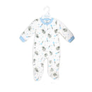 Rose Textile - Baby Boys Printed Fleece Sleeper Blue Elephant Image 2