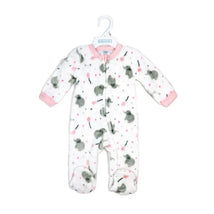 Rose Textile - Baby Girls Printed Fleece Sleeper Pink Elephant Image 2