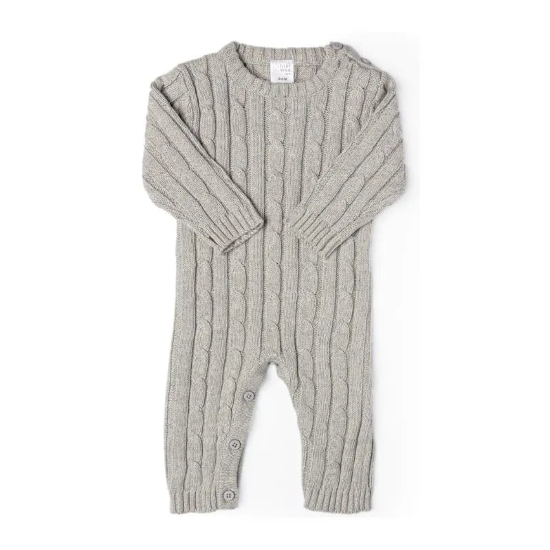 Rose Textile - Baby Unisex Cotton Grey Knit Romper  Image 1