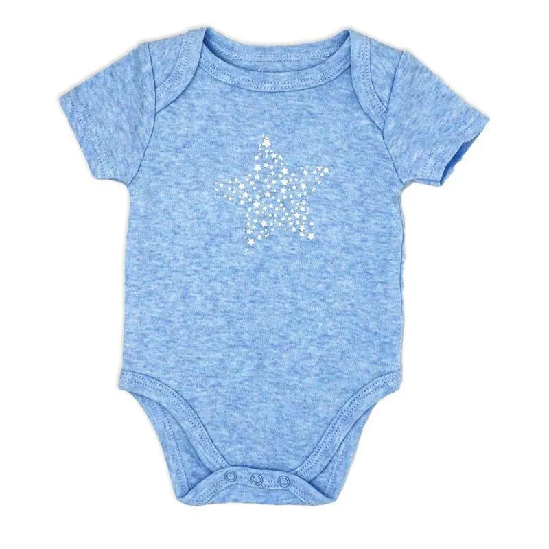 Rose Textiles - 100 % Organic 3 Pk Bodysuit, Blue Image 3