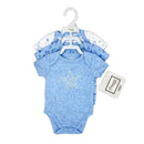 Rose Textiles - 100 % Organic 3 Pk Bodysuit, Blue  Image 2