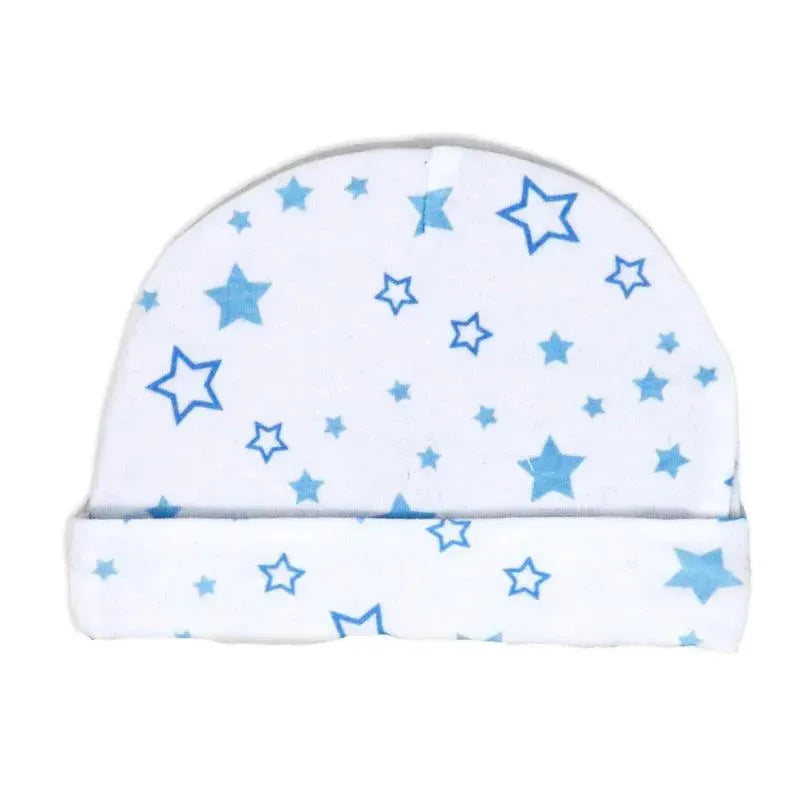 Rose Textiles - 100% Organic Cotton 5 Pack - Hat & Mitt Set, Blue Star Image 3