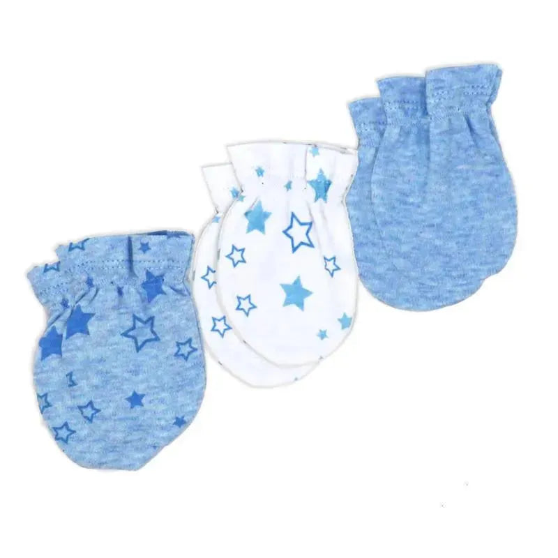 Rose Textiles - 100% Organic Cotton 5 Pack - Hat & Mitt Set, Blue Star Image 5