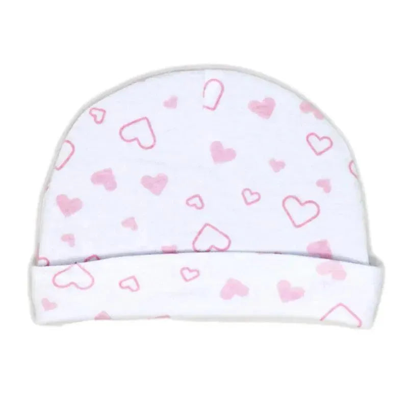 Rose Textiles - 100% Organic Cotton 5 Pack - Hat & Mitt Set, Pink Heart Image 4