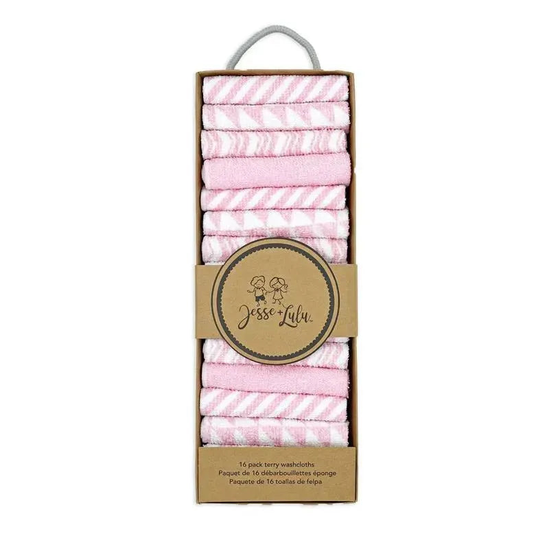 Rose Textiles - 16 Pk Washcloth, Pink Image 1