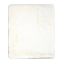 Rose Textiles - 2 Layer Faux Fur Plush Blanket,- Ivory/Tan Image 3