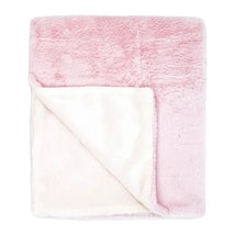 Rose Textiles - 2 Layer Faux Fur Plush Blanket, Pink  Image 1