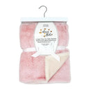 Rose Textiles - 2 Layer Faux Fur Plush Blanket, Pink  Image 2