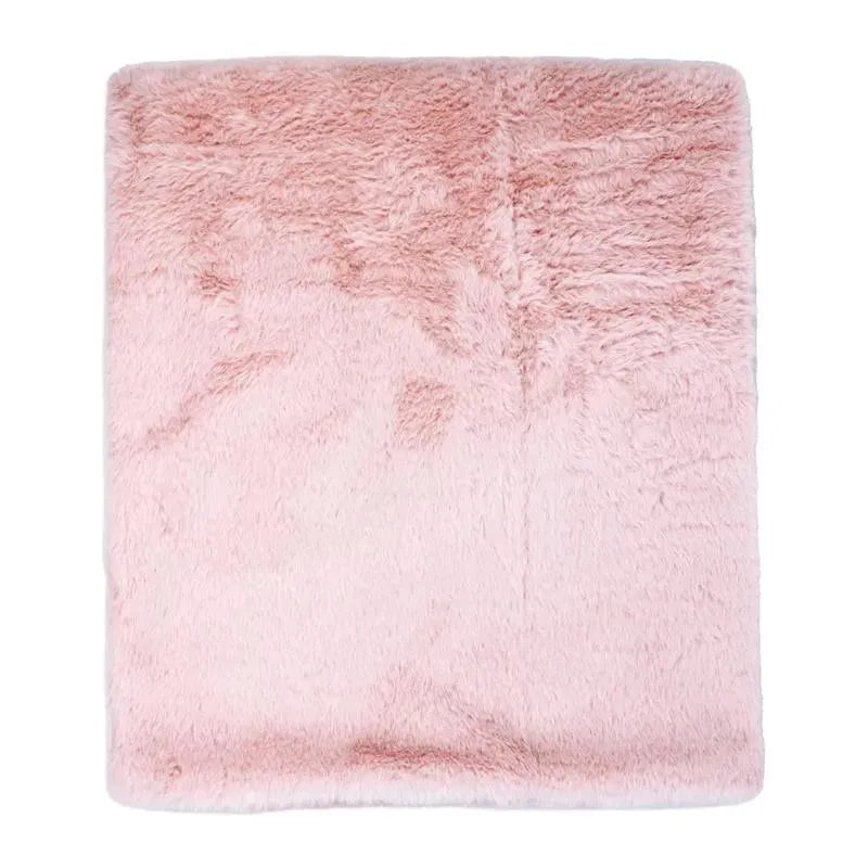 Rose Textiles - 2 Layer Faux Fur Plush Blanket, Pink  Image 3