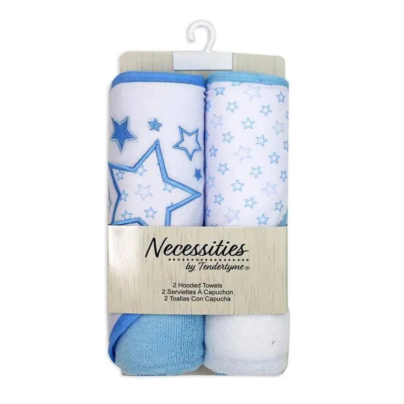 Rose Textiles - 2 Pack Hooded Towel Set, Blue Stars Image 3