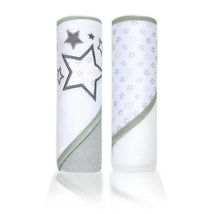 Rose Textiles - 2 Pack Hooded Towel Set, Grey Stars Image 2