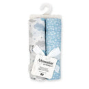 Rose Textiles - 2 Pack Muslin Swaddle Blankets, Blue Sweet Dream Image 2