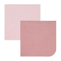 Rose Textiles - 2-Pack Rib Knit Baby Wrap Swaddles, Pink Image 1