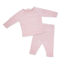 Rose Textiles - 2Pk Baby Girls Knit Bow Set, Pink Image 1