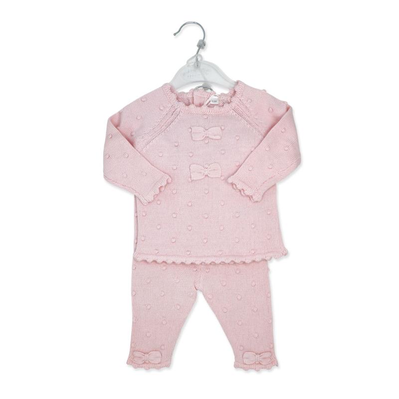 Rose Textiles - 2Pk Baby Girls Knit Bow Set, Pink Image 2