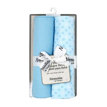 Rose Textiles - 2Pk Blue Star Knit Swaddle  Image 2