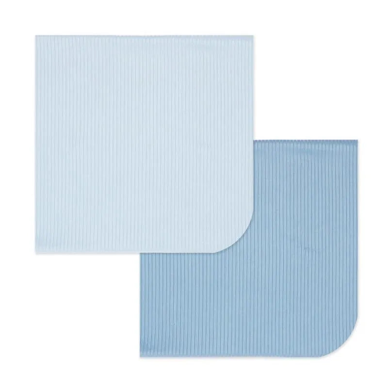 Rose Textiles - 2Pk Rib Blue Knit Swaddles Image 3