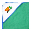 Rose Textiles - 3 Hooded Towels W/ 5 Washcloths:, Green Trucks Image 4