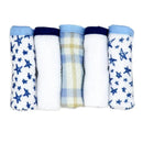 Rose Textiles - 3 Hooded Towels W/ 5 Washcloths, Navy Hello World  Image 4