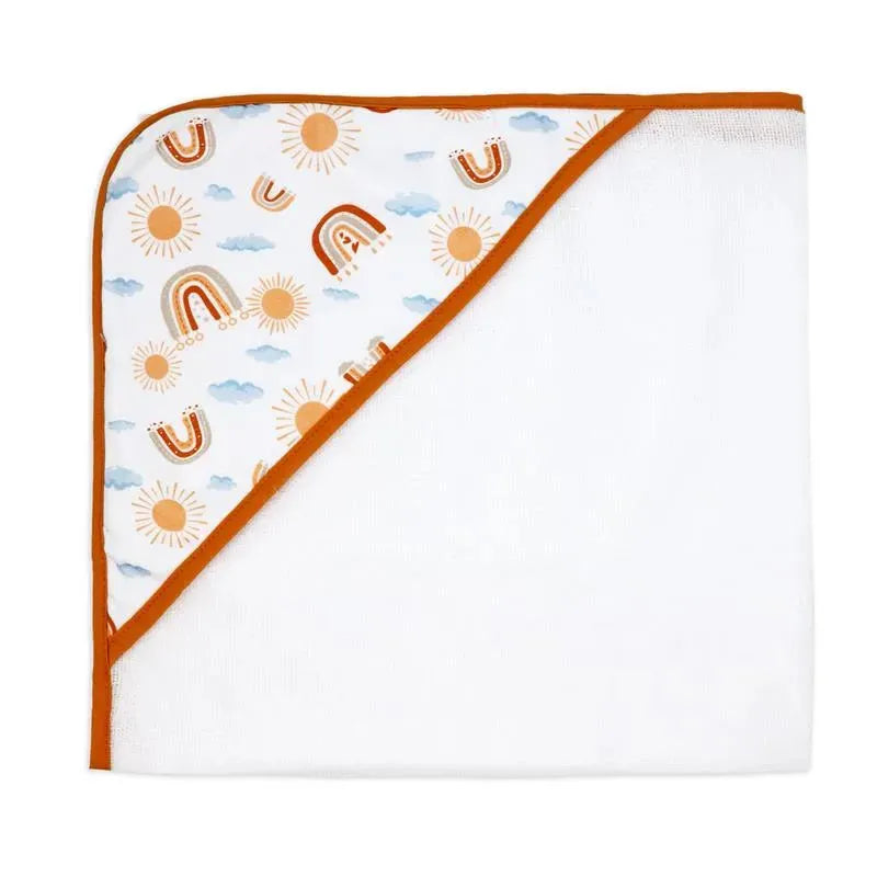 Rose Textiles - 3 Hooded Towels W/ 5 Washcloths, Peach Rainbows Image 6