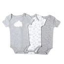 Rose Textiles - 3 Pack Heather Bodysuit, Cloud Image 1