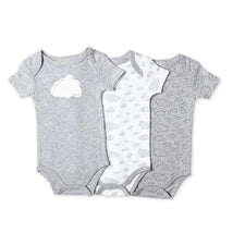 Rose Textiles - 3 Pack Heather Bodysuit, Cloud Image 1