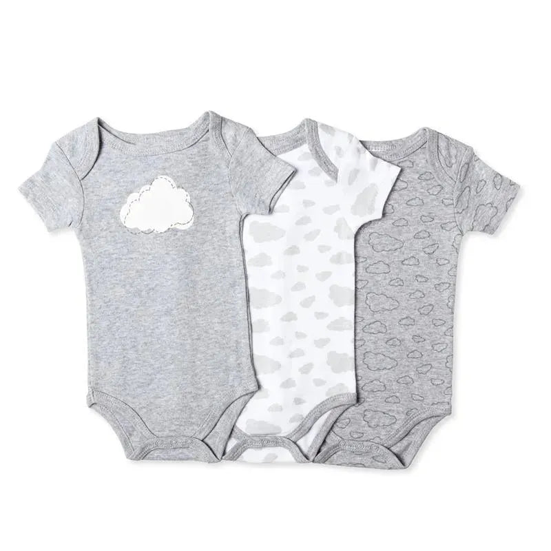 Rose Textiles - 3 Pack Heather Bodysuit, Cloud Image 1