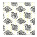 Rose Textiles - 3 Pack Muslin Swaddle Blanket, Elephant Yellow Image 4