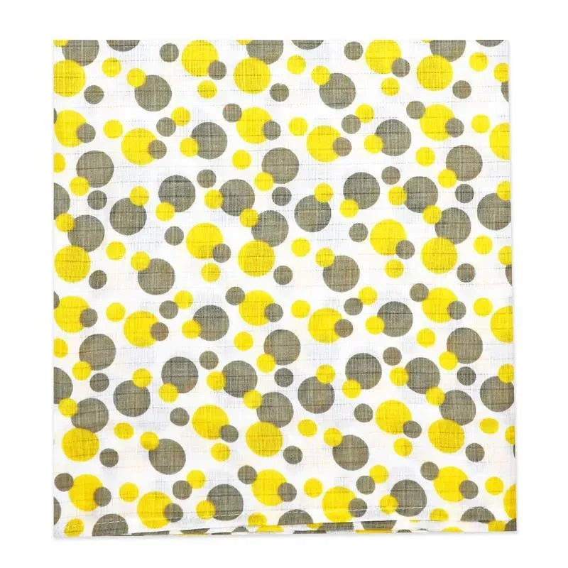 Rose Textiles - 3 Pack Muslin Swaddle Blanket, Elephant Yellow Image 6