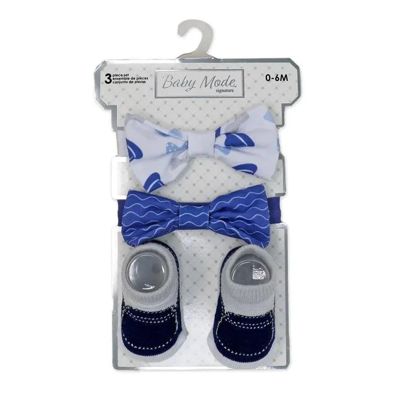 Rose Textiles - 3 Pc Socks And Bowties Set, Navy Hats Image 2